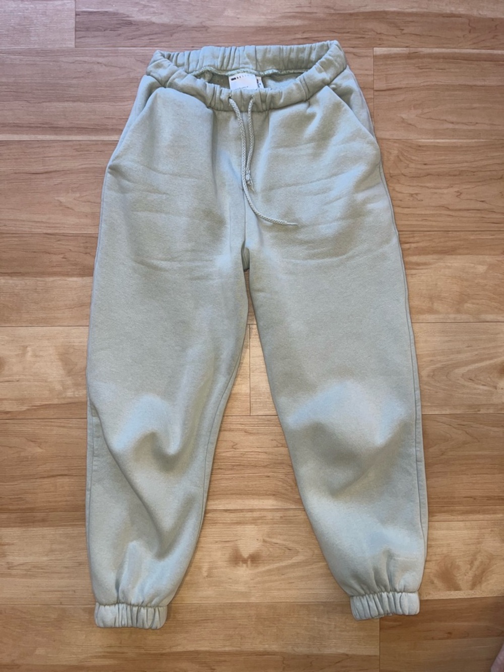 ASOS Elastic-Waist Fleece Joggers - Sage Green